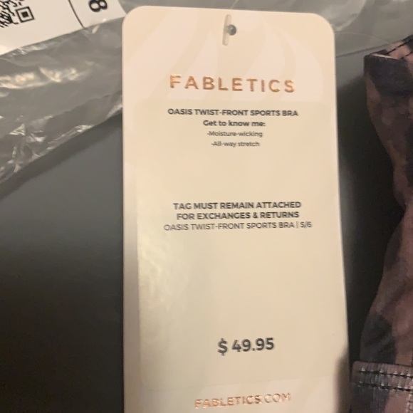 Fabletics spotted twist front sports bra, small - Picture 8 of 9
